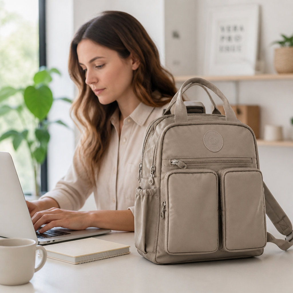 Water-Resistant Multi-Pocket Backpack (Padded Grip)