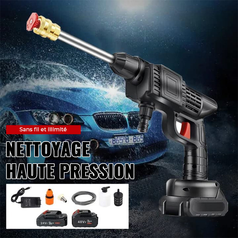 Compact Cordless High-Pressure Washer with Dual Nozzles