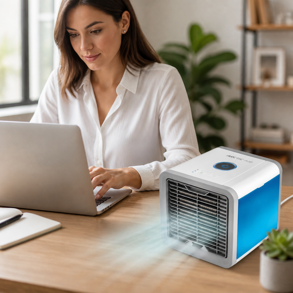 USB-Powered 3-in-1 Air Cooler, Humidifier & Purifier