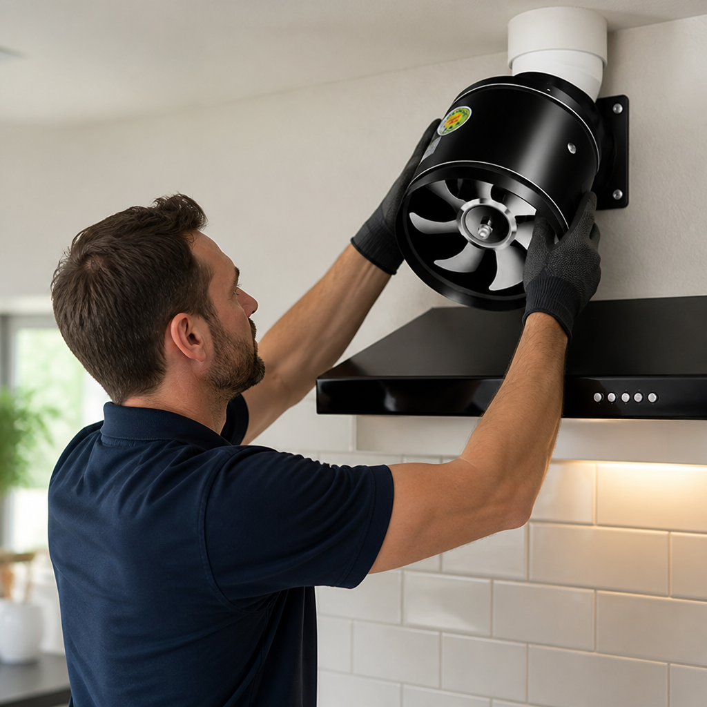 Quiet 7-Blade Enclosed Copper Motor Exhaust Fan