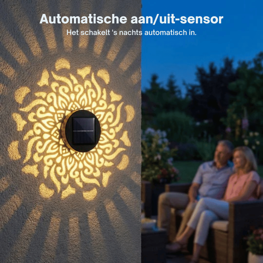 Mandala Pattern Solar Projector Light
