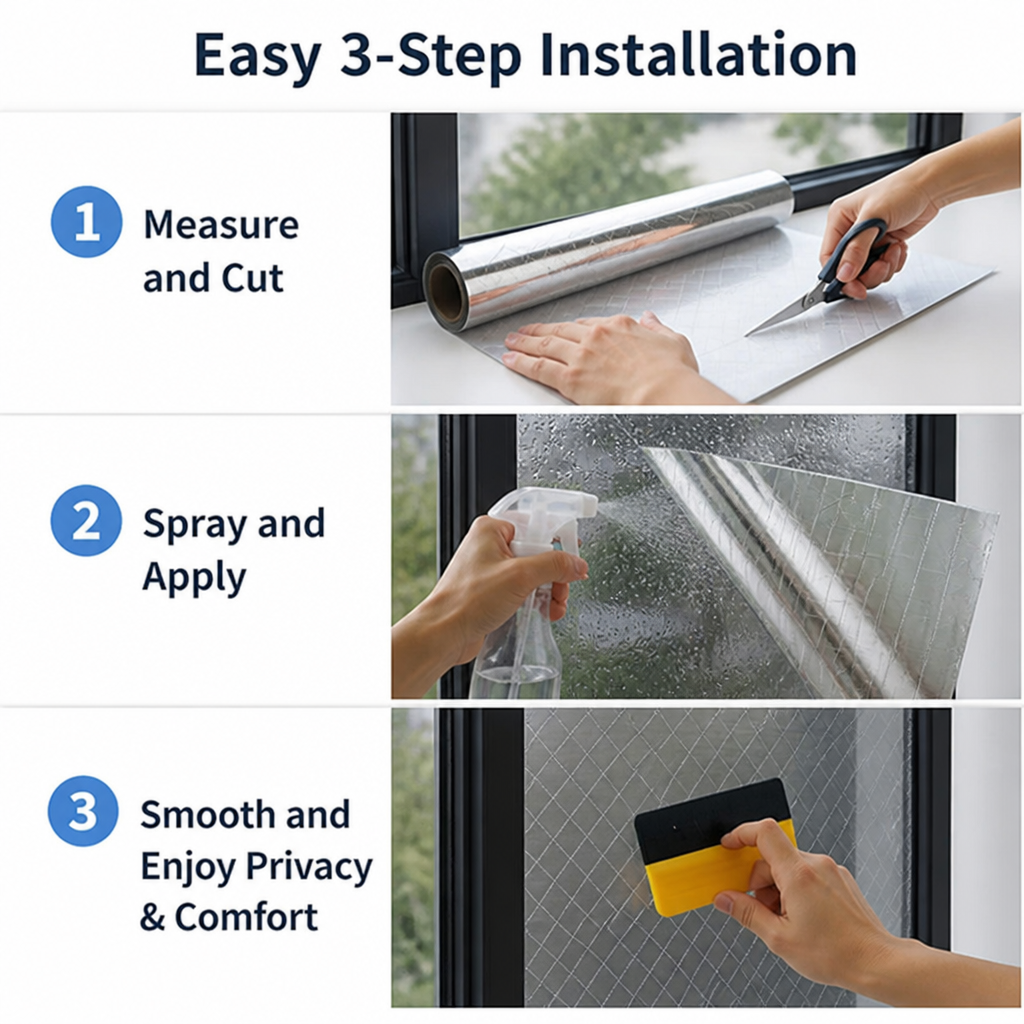 SilvaShield™ One-Way Privacy Film — Enjoy Instant Cool Comfort and Total Privacy Without the Fuss
