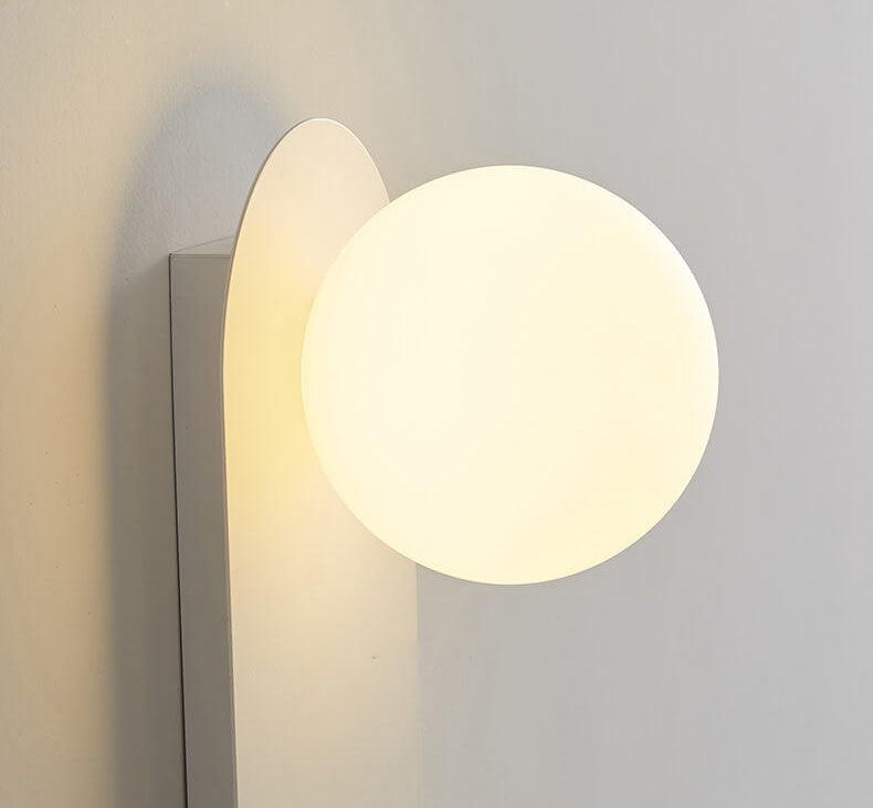 Decorative Oval Backplate Wall Sconce in Nordic Minimalist Style