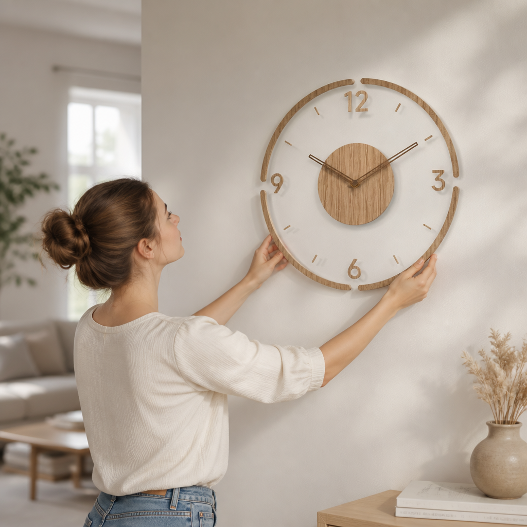 Minimalist Solid Wood Silent Quartz Wall Clock