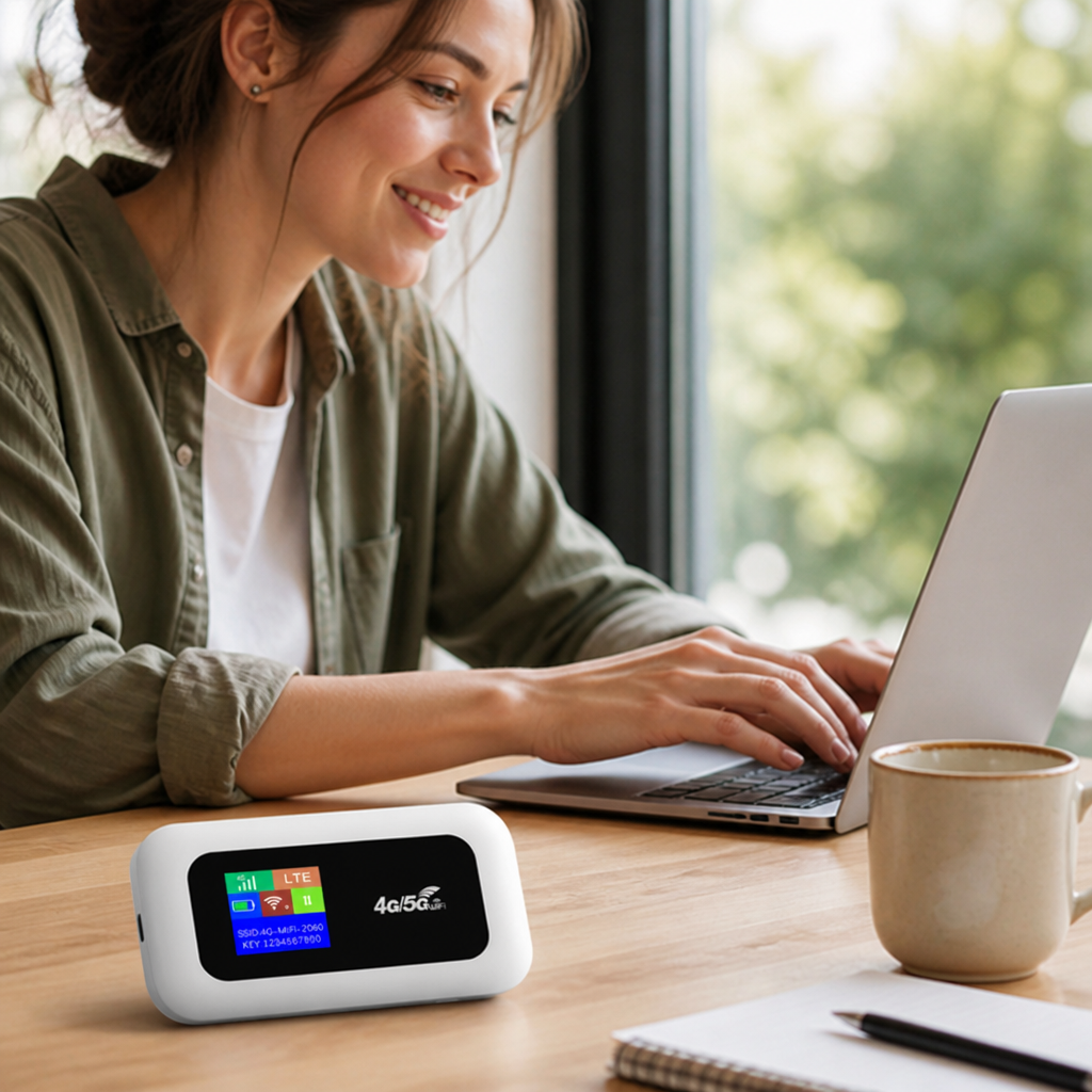 Pocket-Sized 5G SIM-Compatible Wi-Fi Router