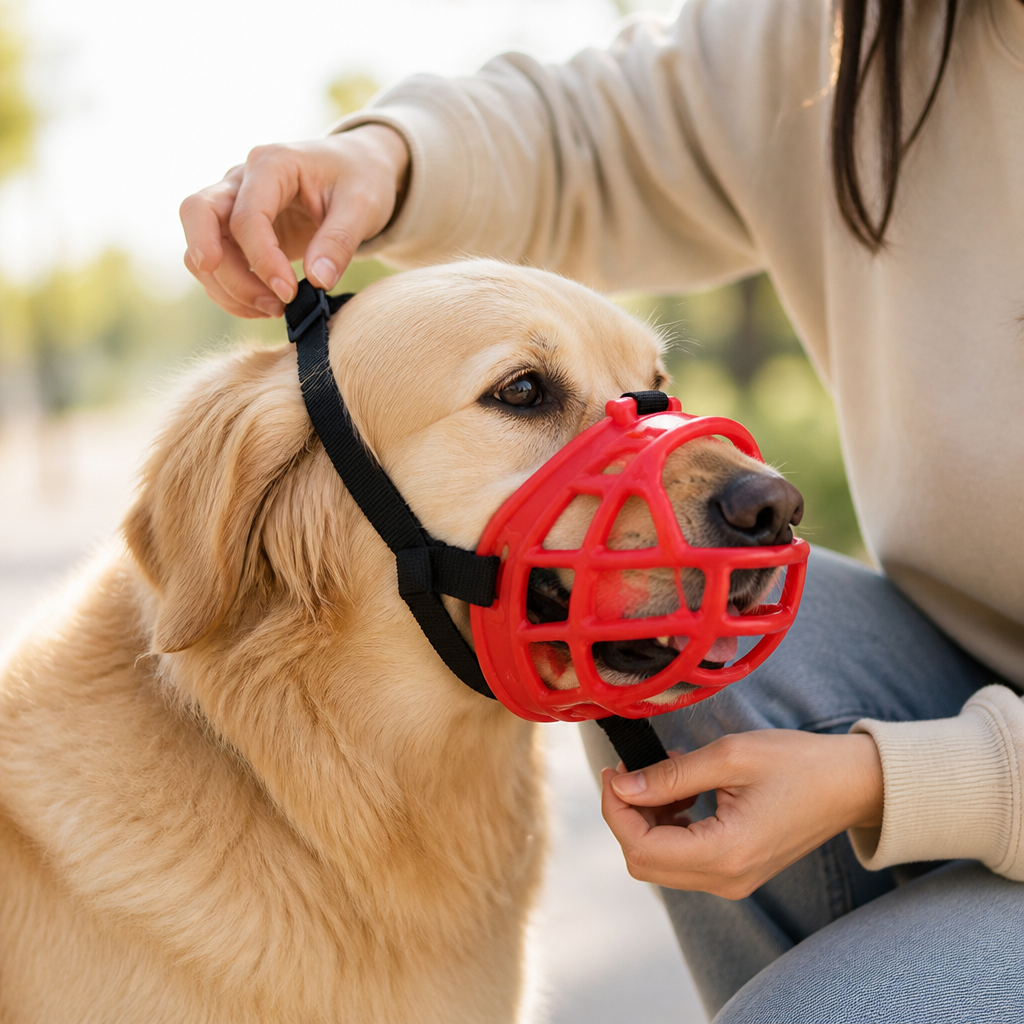 Adjustable Skin-Friendly Silicone Dog Muzzle (Sizes 1-5)