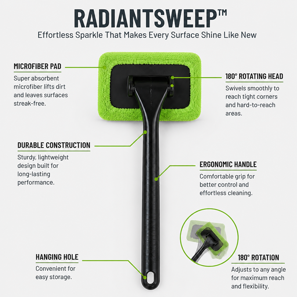 RadiantSweep™ — Effortless Sparkle That Makes Every Surface Shine Like New