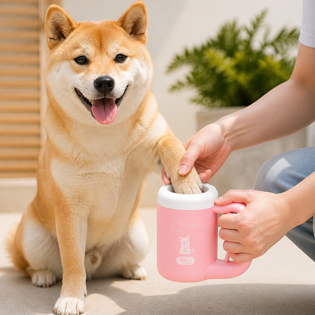 One-Touch 360° Soft Silicone Paw Cleaning Cup