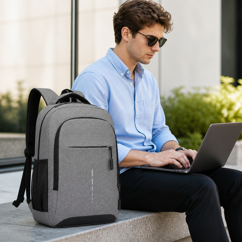 Water-Repellent Oxford Ultralight Laptop Backpack (Fits 15.6-Inch)