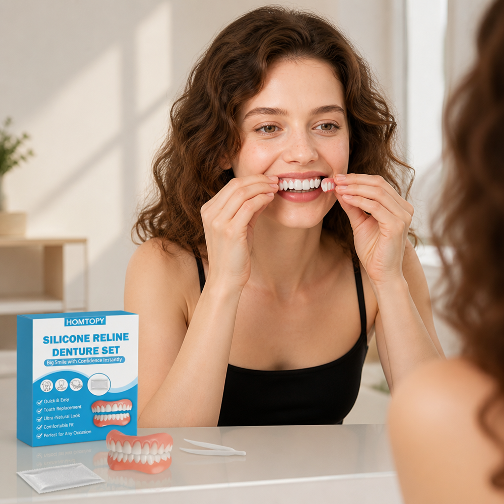 Adjustable Natural-Looking Temporary Teeth Covers (2-Piece Set)