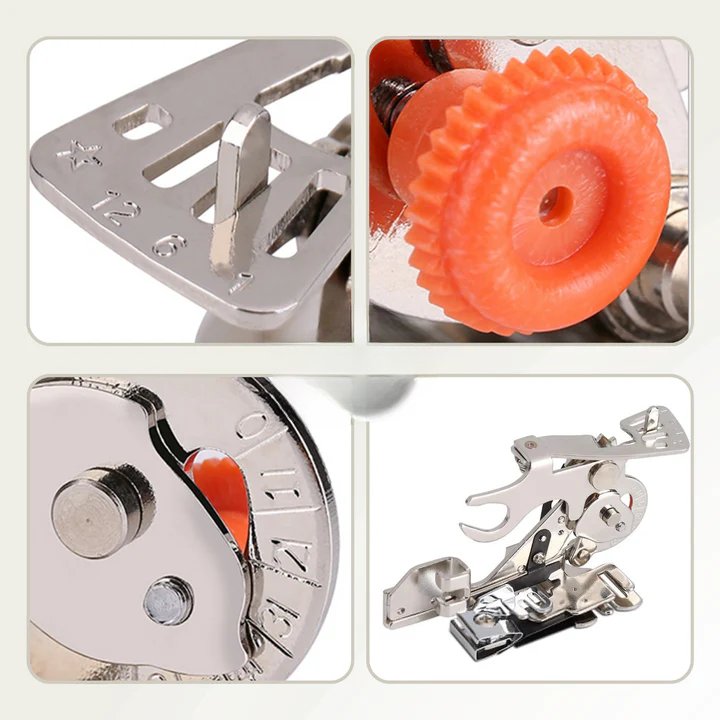 Ruffle and Pleating Foot for Flatbed Machines – 4 Adjustable Settings