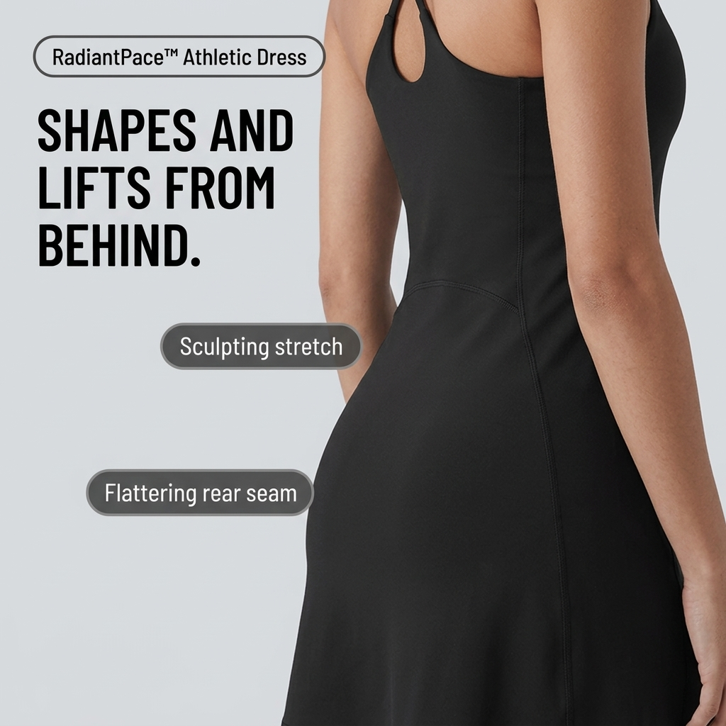 RadiantPace™ Athletic Dress — Unleash Total Confidence with Built-In Freedom and Flawless Comfort