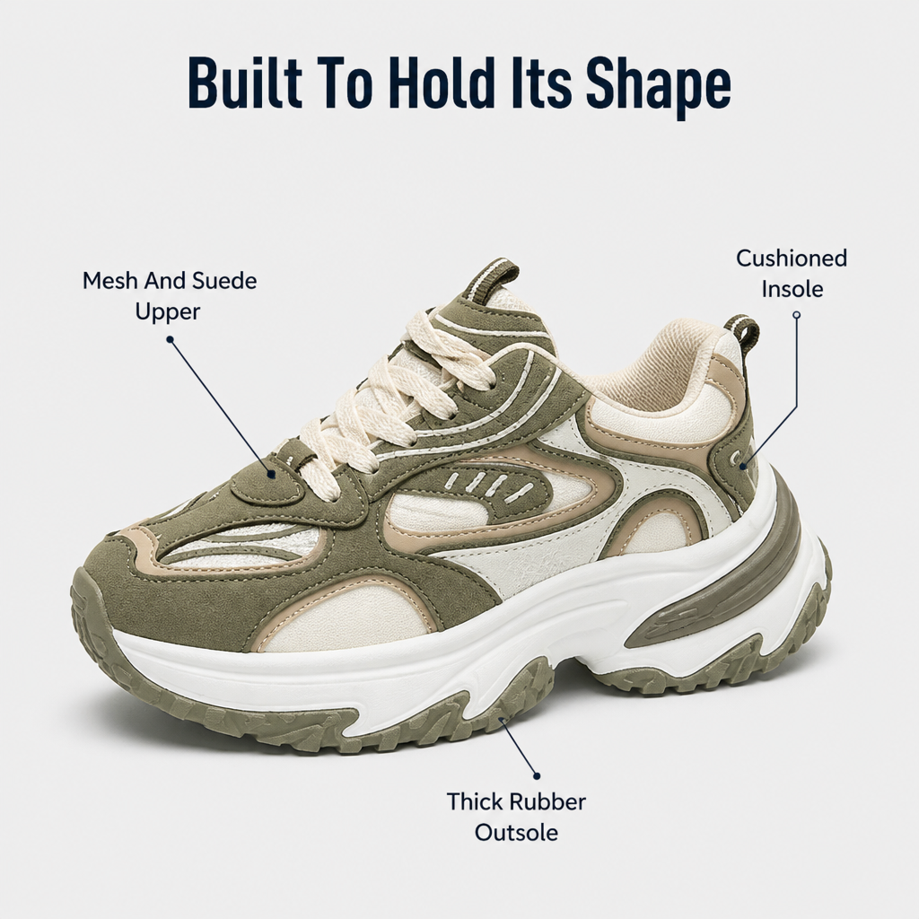 VeroStride™ Khaki Sneakers — Effortless Chic Meets All-Day Cloud-Like Comfort