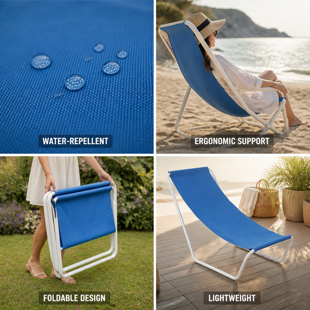 Ergonomic Water-Repellent Foldable Recliner Chair