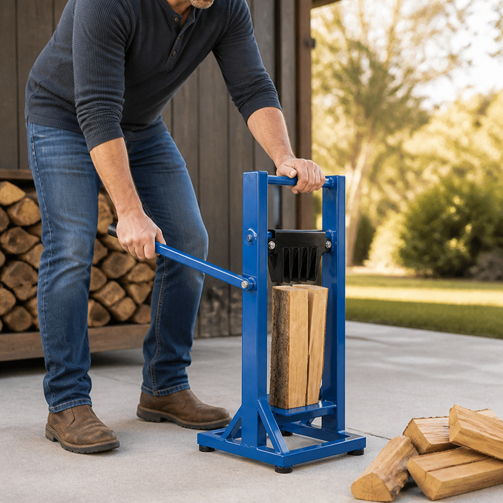 Durable Steel Manual Log Splitter (Safety Lock)