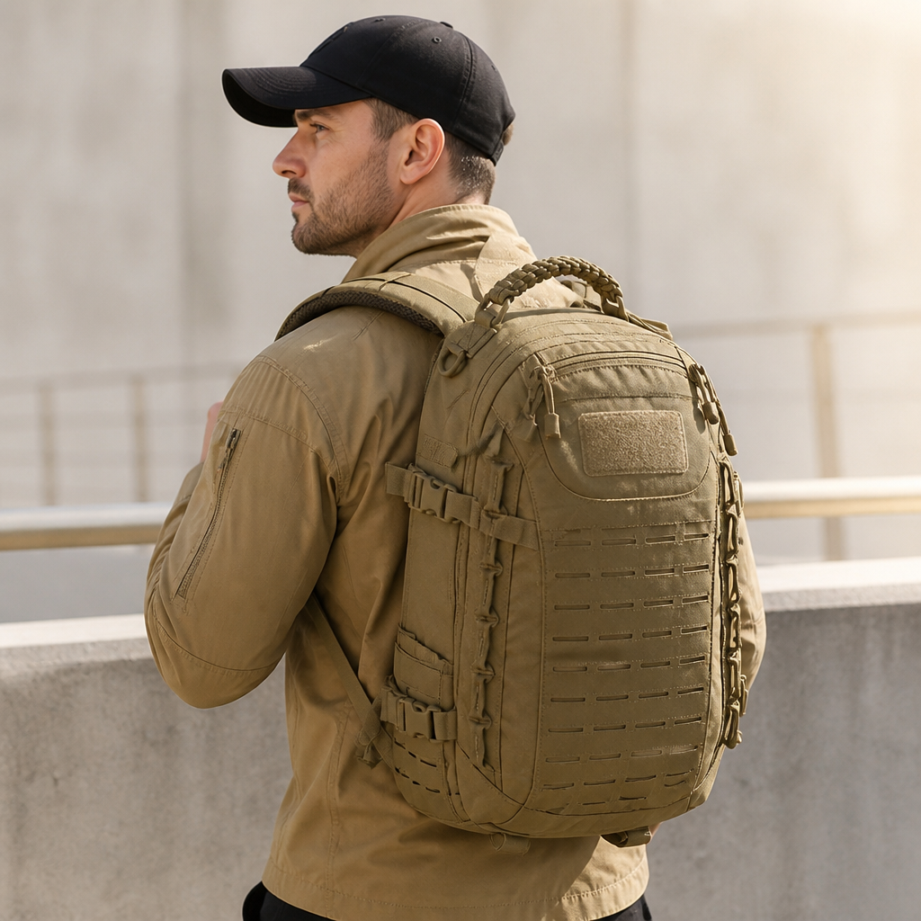 500D Cordura Waterproof Tactical Backpack (30L, Laptop Sleeve)