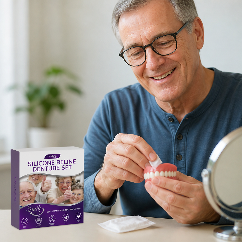 High-Elastic Silicone Denture Reline Kit