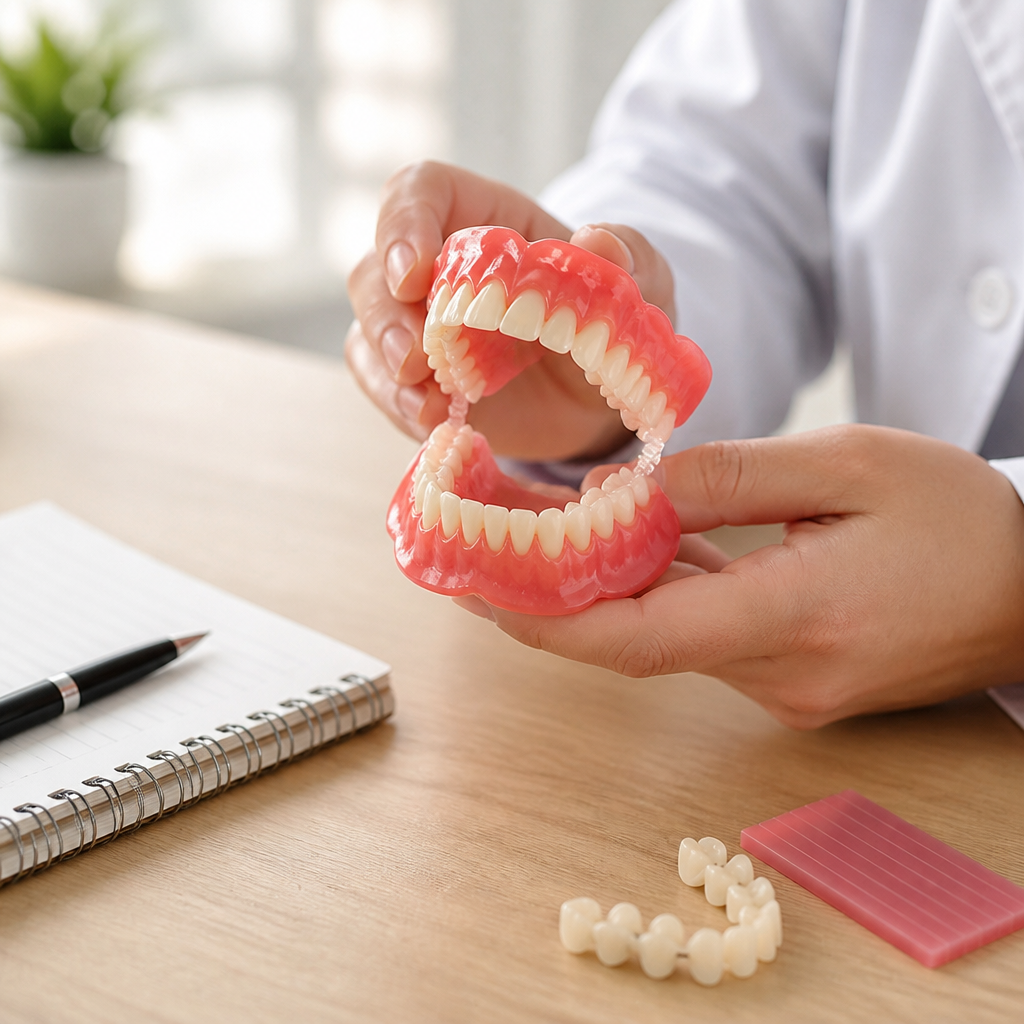 Durable Resin Upper & Lower Teeth Training Model (2-Piece Set)