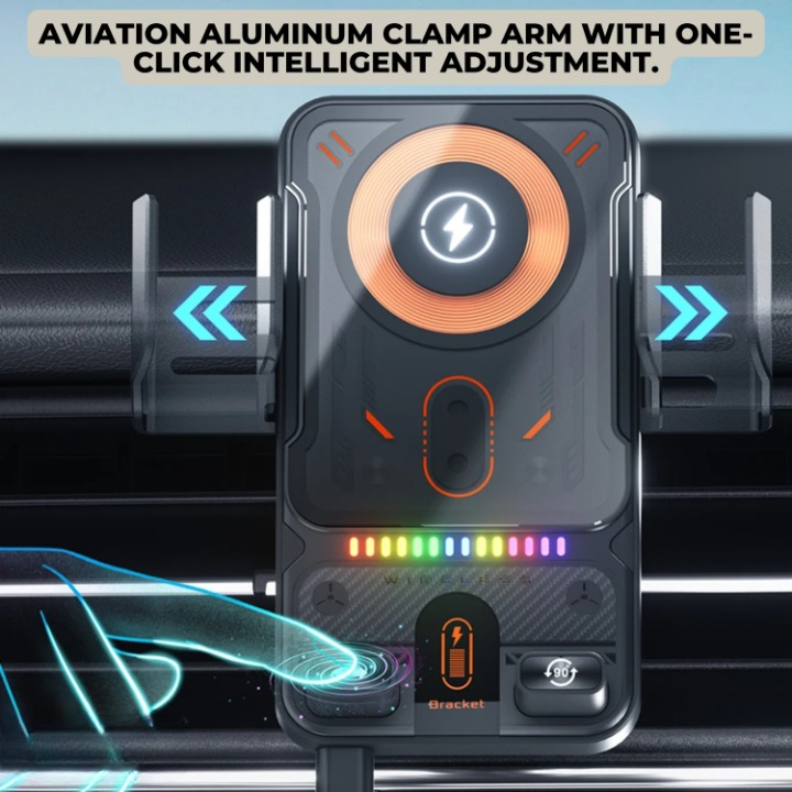 Smartphone Car Mount with Wireless Charging Capability