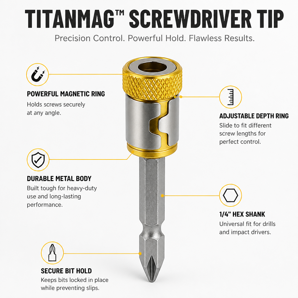 TitanMag™ — Take Control and Finish Every Screw with Unshakable Precision and Zero Stress