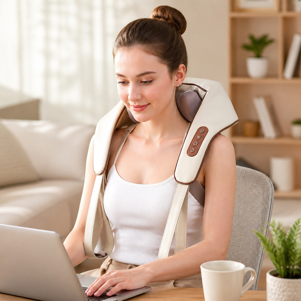 Wireless Shiatsu Deep-Tissue Neck & Back Massager