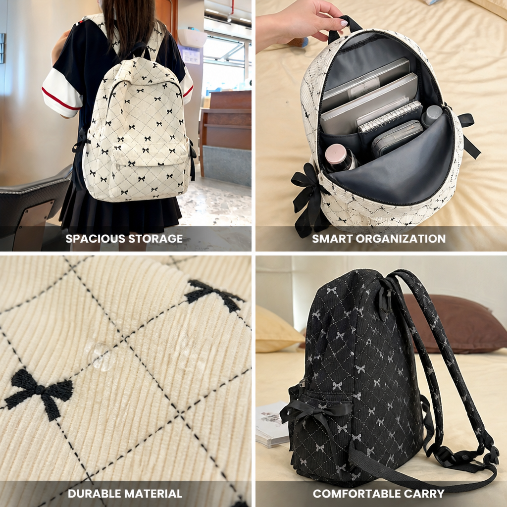 Corduroy Multi-Pocket Backpack