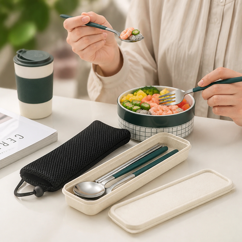 Eco-Friendly Stainless Steel Portable Cutlery Set