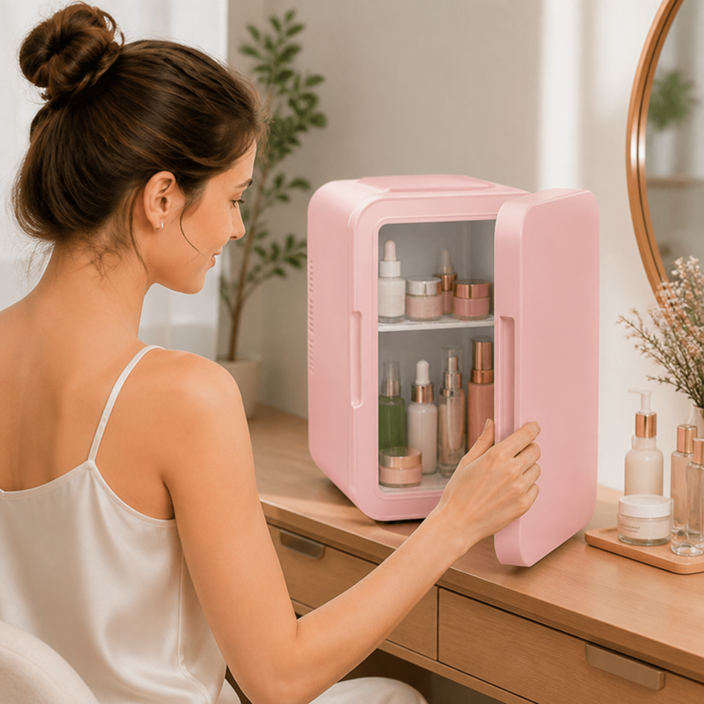 USB-Powered Compact Mini Fridge (For Drinks & Cosmetics)