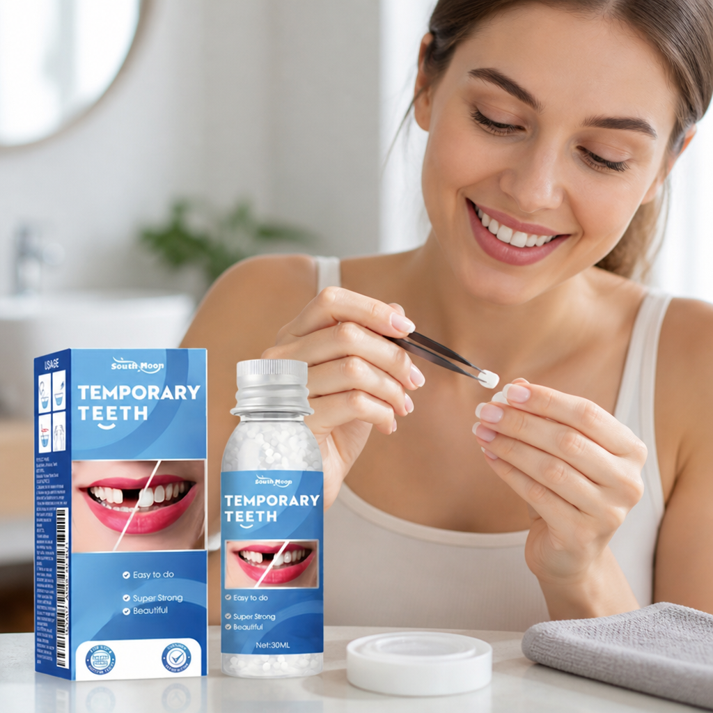 Adjustable Moldable Denture Resin Kit (80 g Bottle + Tweezers)