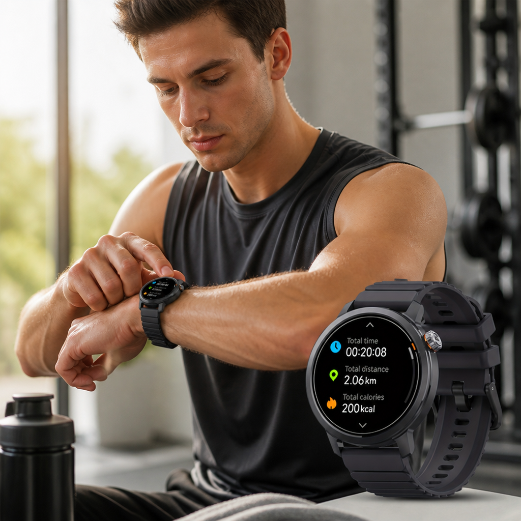 AMOLED Always-On & Long Battery Life Fitness Smartwatch