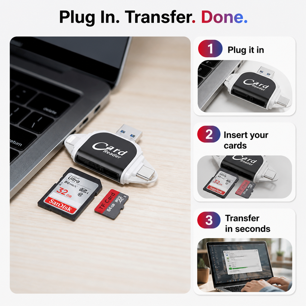 ThunderSync™ — Pull Photos Off Any Camera, Card, or Phone in Seconds