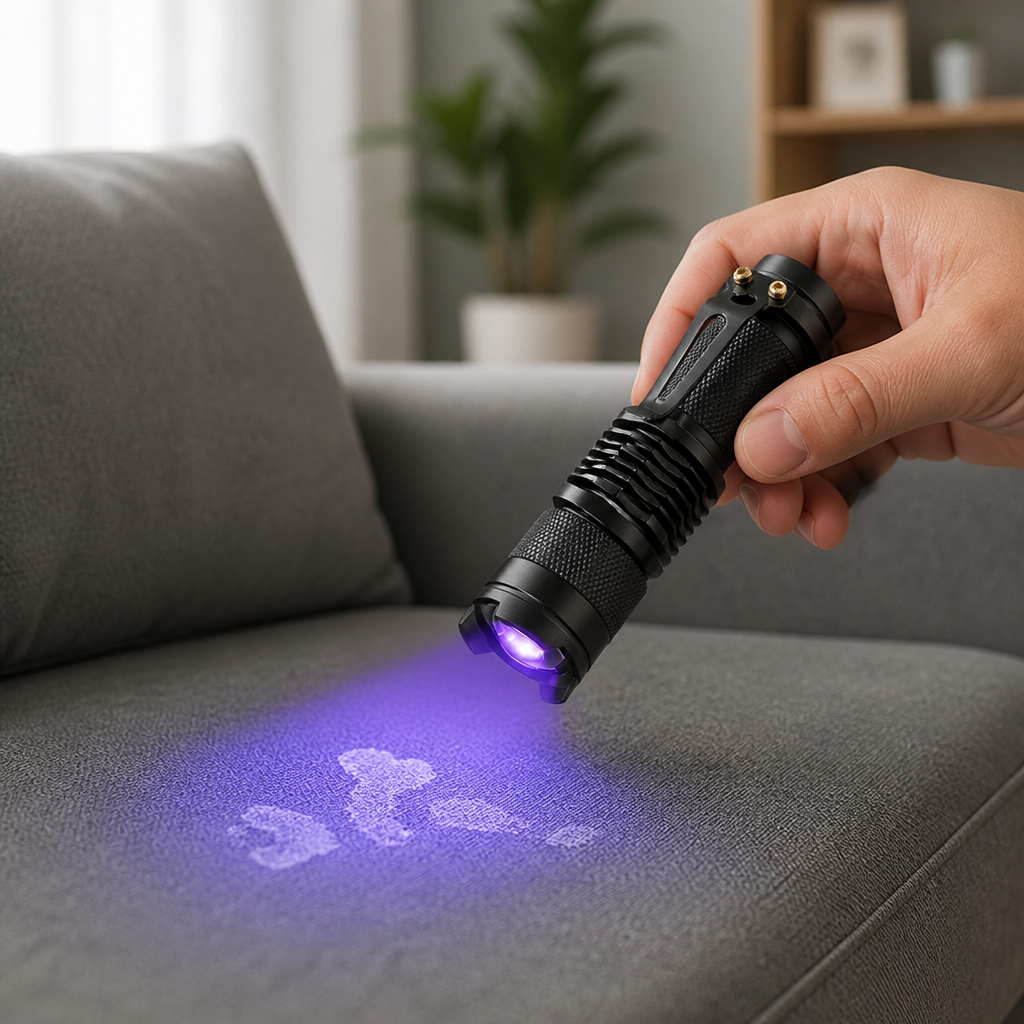 Compact Aluminium UV Stain Detection Flashlight