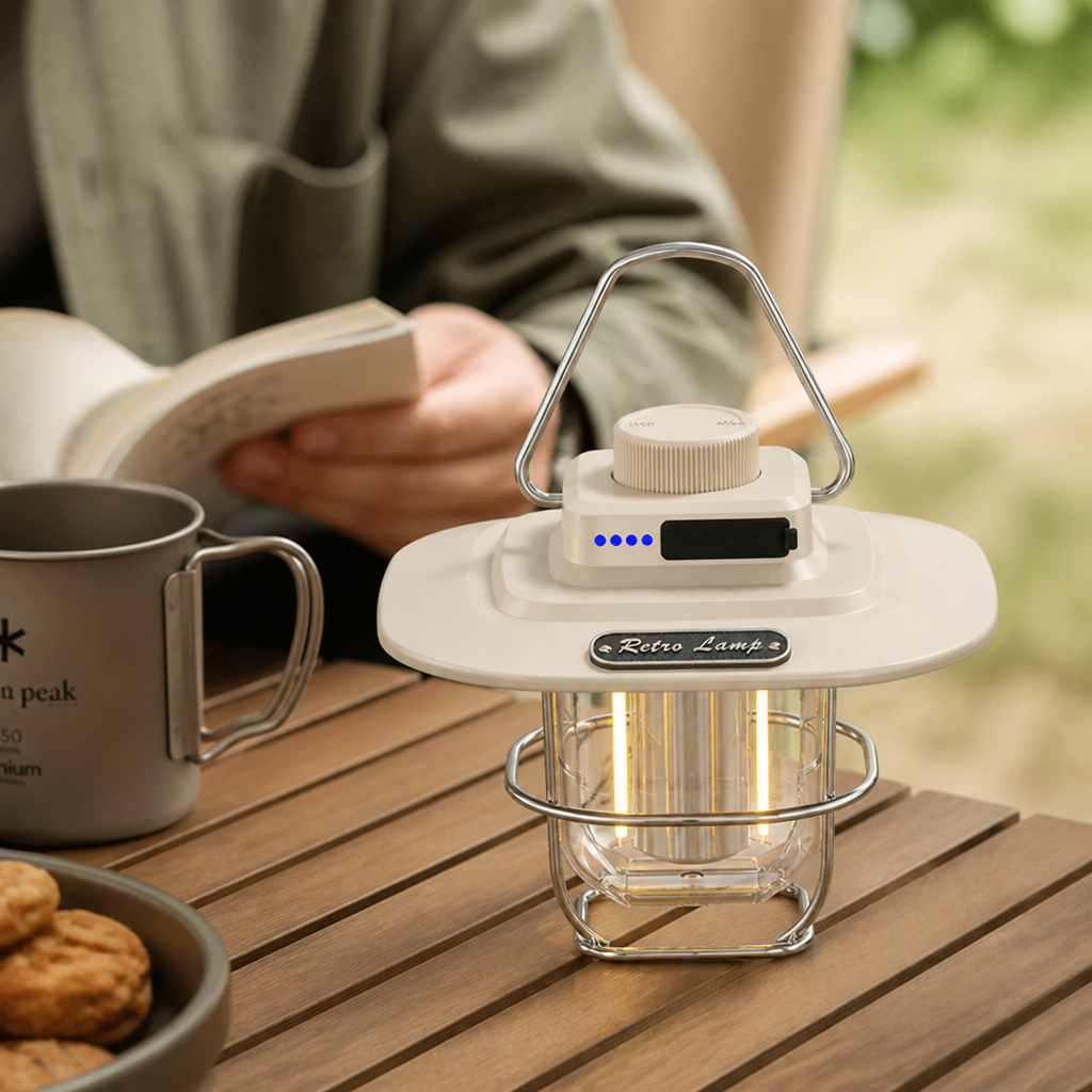 USB-Rechargeable Weather-Resistant Vintage LED Camping Lantern
