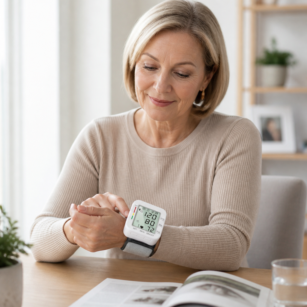 Rechargeable Large LCD Voice Readout Wrist Blood Pressure Monitor (Dual-User)