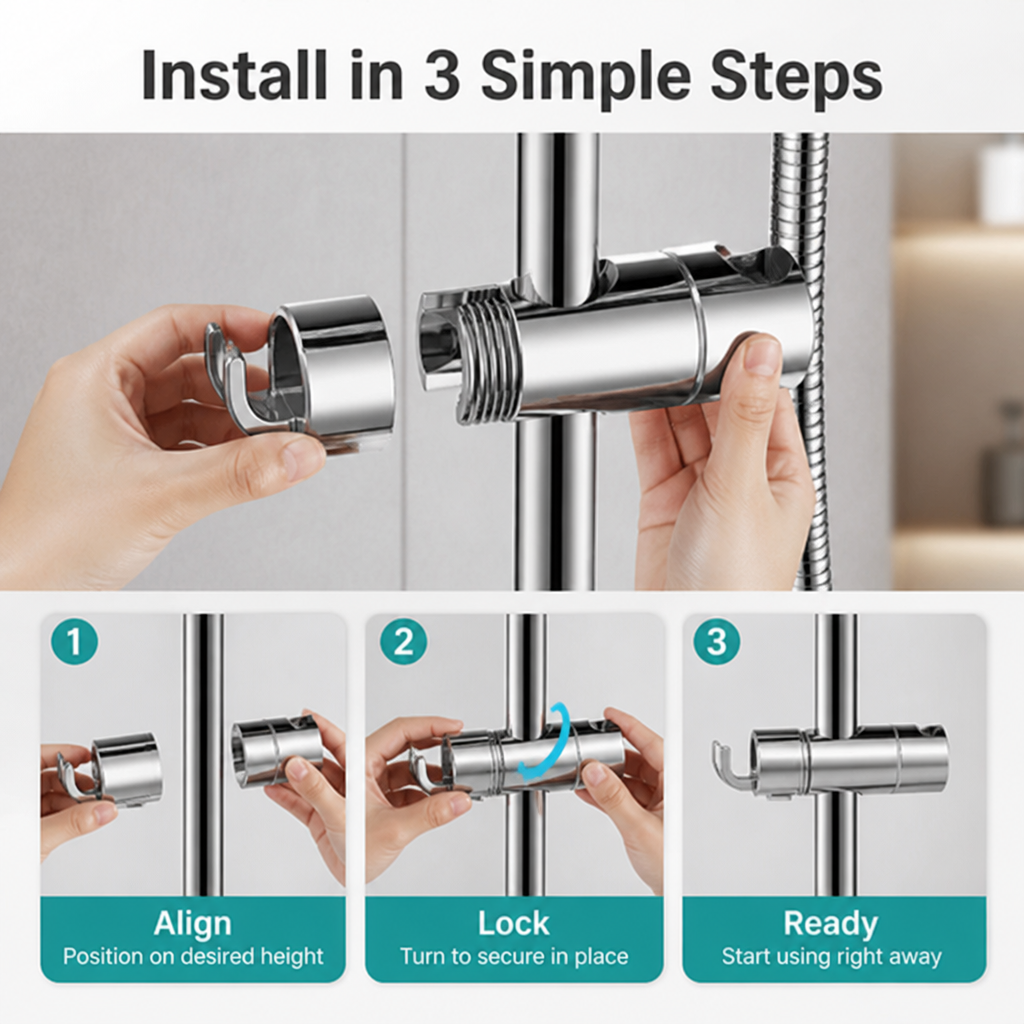 GripTight™ — Secure Your Shower in Seconds Without a Single Mark or Drill