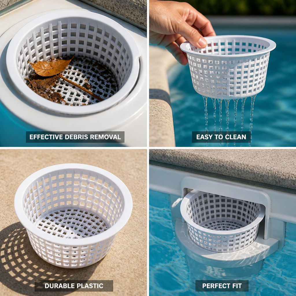 Durable Plastic Universal Above-Ground Pool Skimmer Basket