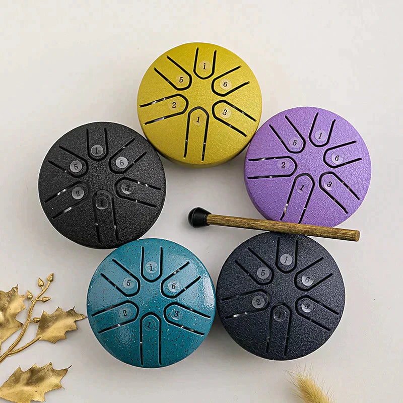 Portable 6-Tone Tongue Drum – Soothing Melodies for Travel