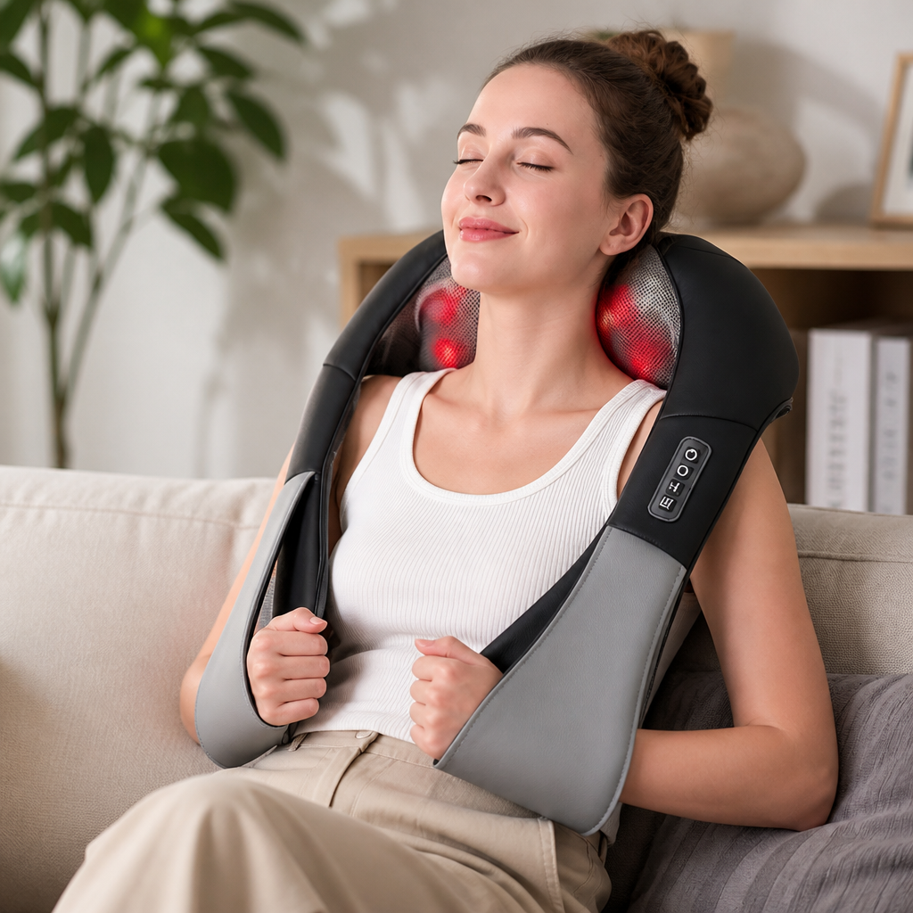 Deep-Kneading Shiatsu & Infrared Massage Cushion