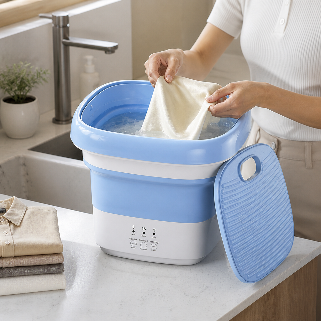 Foldable Wash & Spin Mini Washing Machine