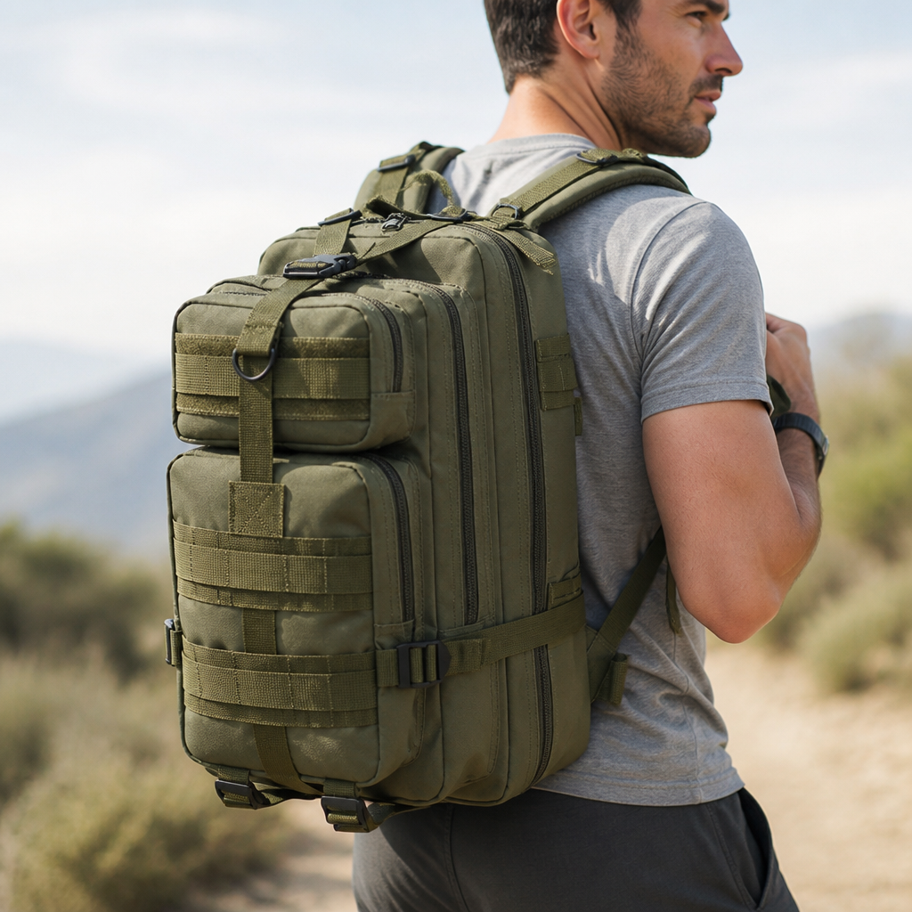 Water-Repellent MOLLE Emergency Backpack (20L)