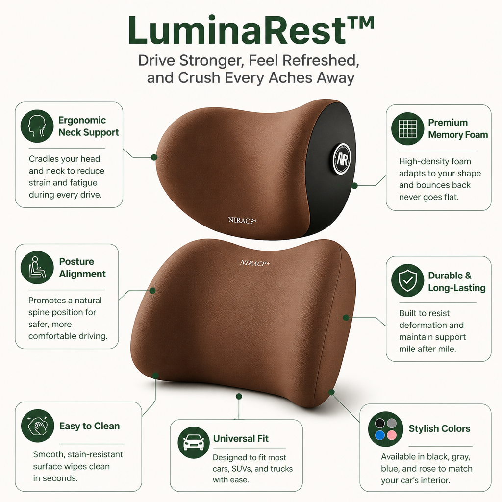 LuminaRest™ — Drive Stronger, Feel Refreshed, and Crush Every Aches Away