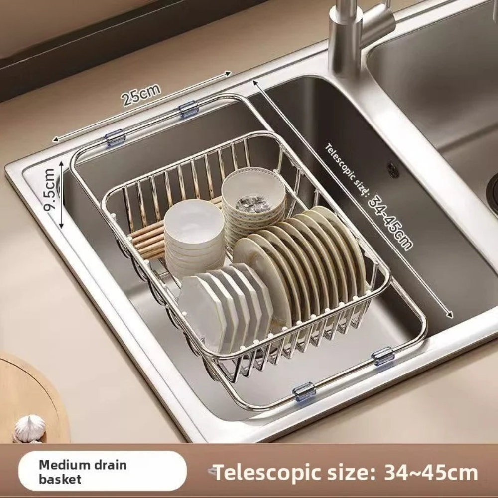 Telescoping Sink Drain Basket for Efficient Water Flow
