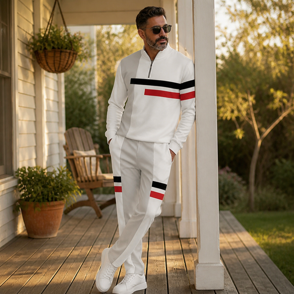 Dominex™ Half-Zip Tracksuit Set — Command Every Move with Effortless Style and All-Day Comfort