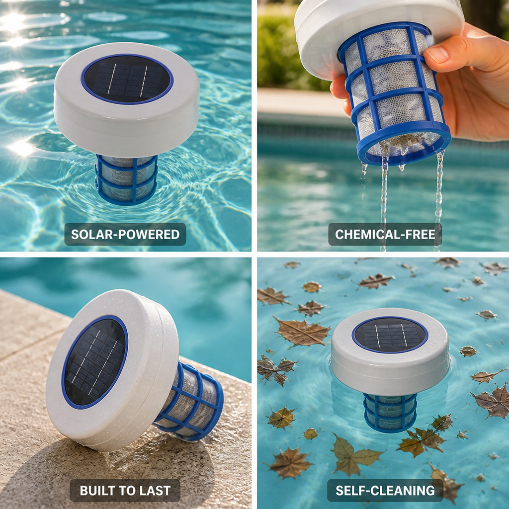 Solar-Powered Floating Pool Ionizer (For Pools & Spas)