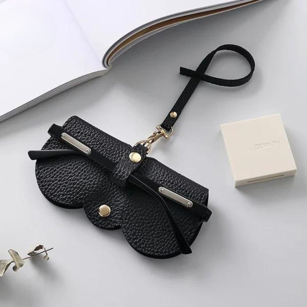 Bow Design PU Leather Eyewear Case