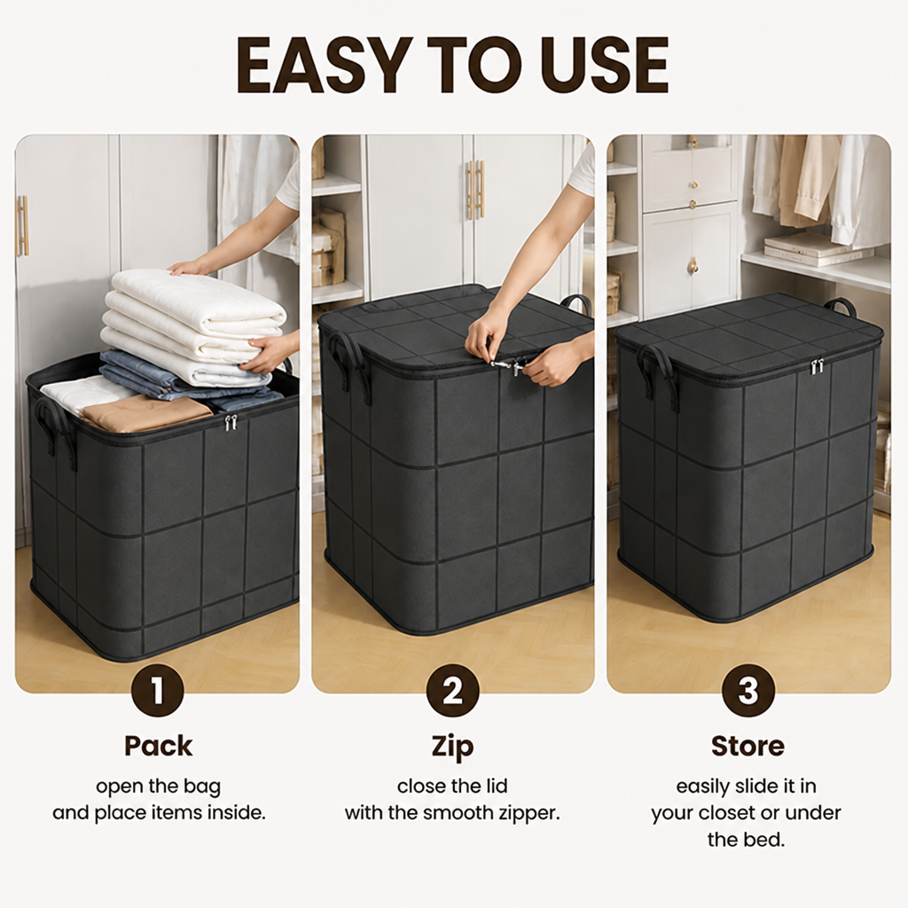 SafeNest™ — Take Control of Clutter and Protect Your Bulky Bedding with Rock-Solid Storage