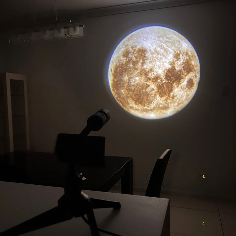 LED Lamp for Celestial Projection with Adjustable Neck and Two Films
