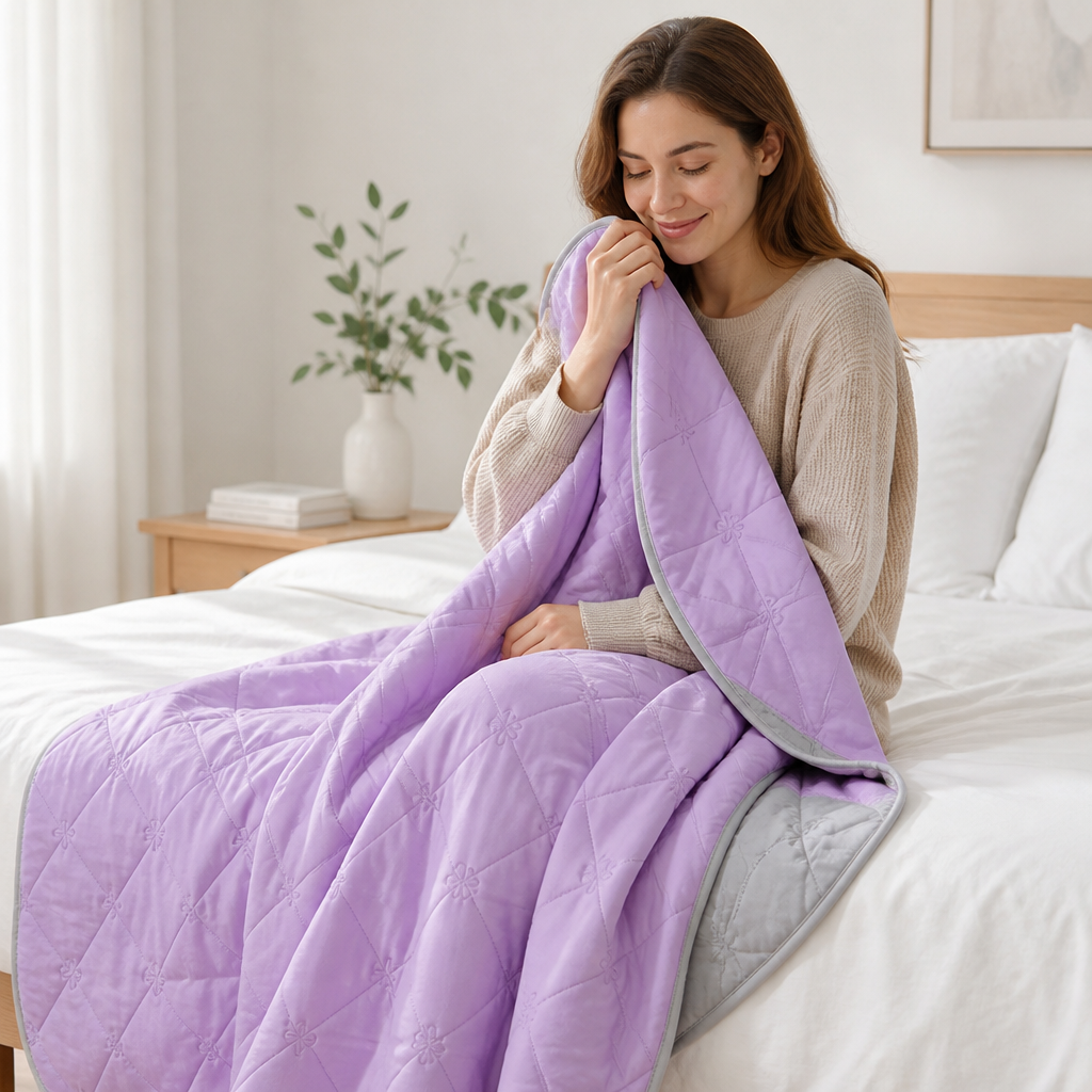 Breathable Cooling Diamond-Quilted Blanket