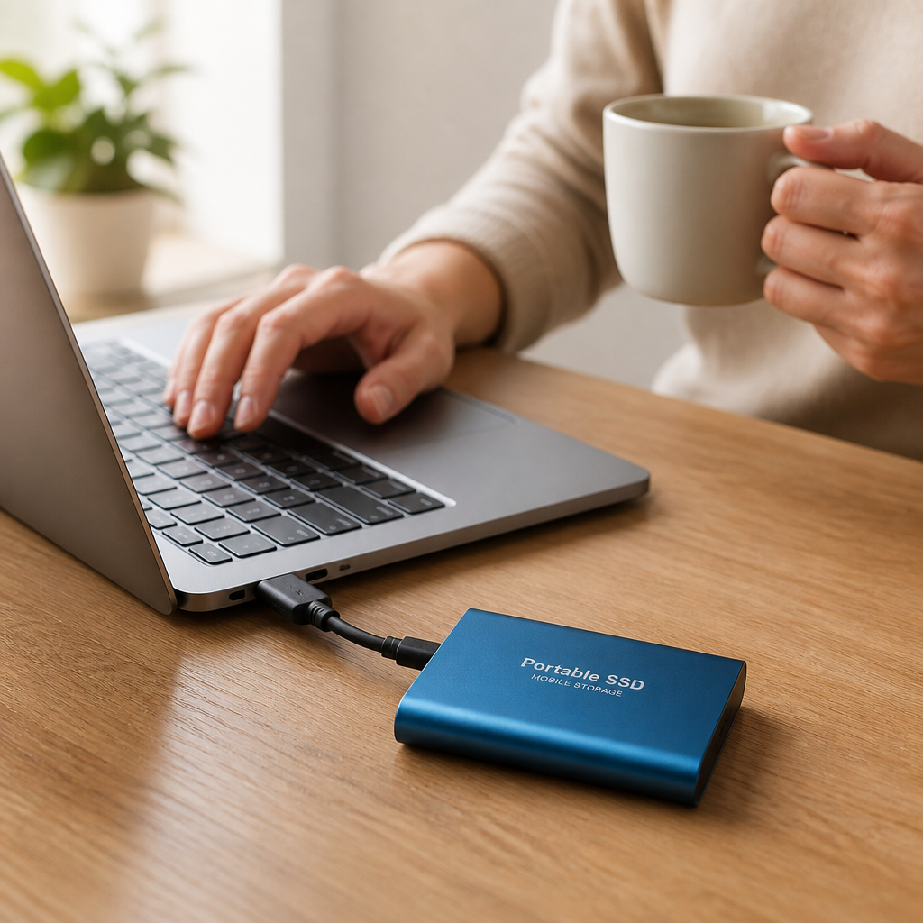 Aluminum Shockproof USB‑C External SSD (128GB)
