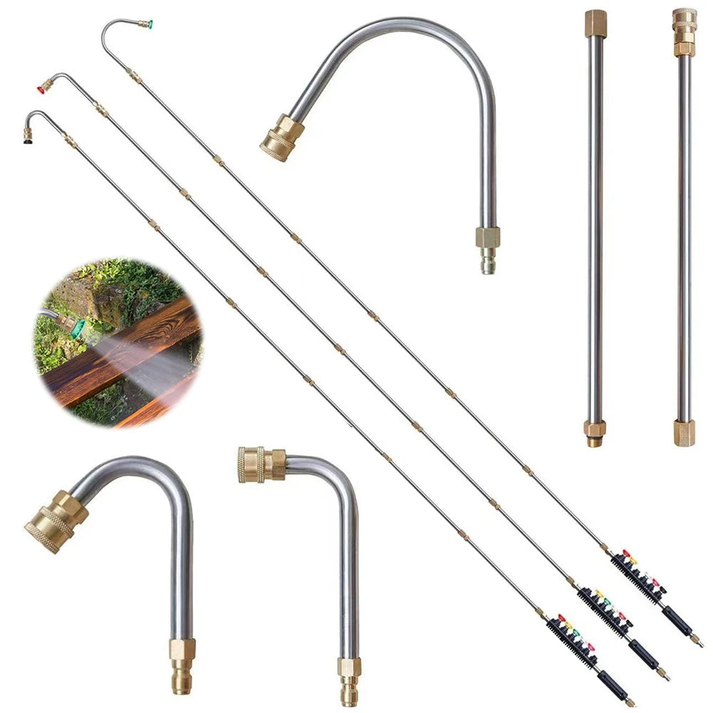 Telescopic Pressure Washer Wand 4000 PSI for Cleaning Gutters and Roofs